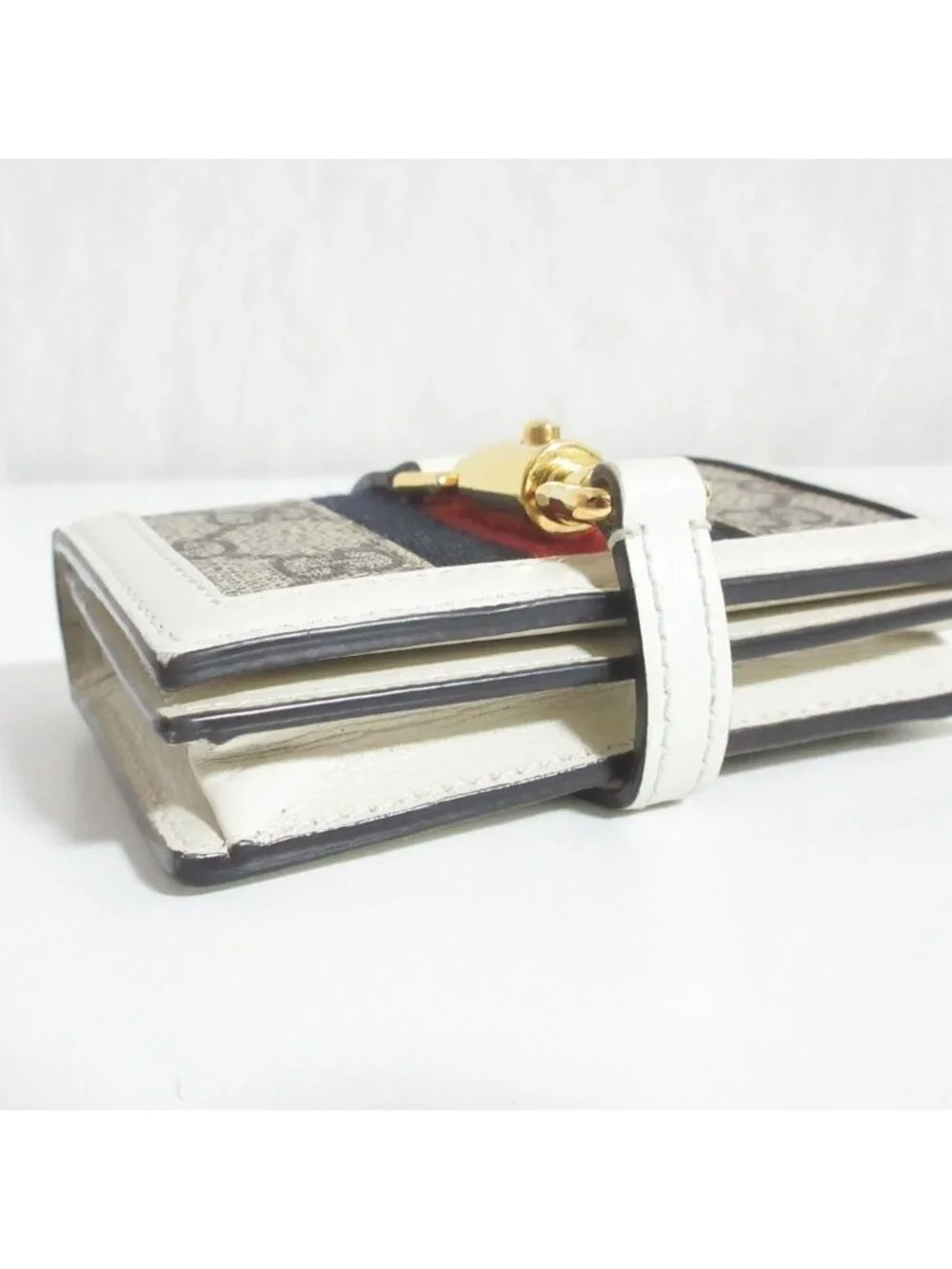 Gucci Jackie Compact Wallet Gray White LadySecond - Picture 4 of 13